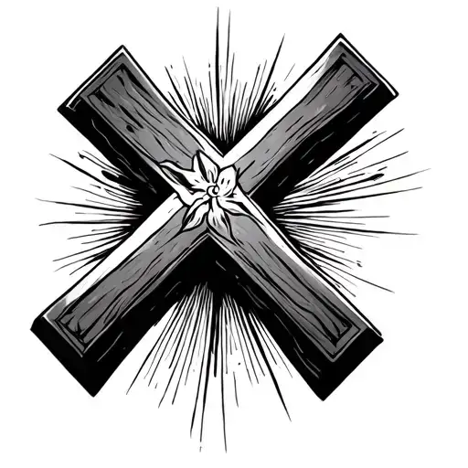 Cross With Sunlight Shining