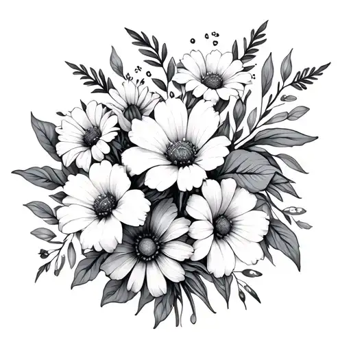 March And July Birth Flower Bouquet