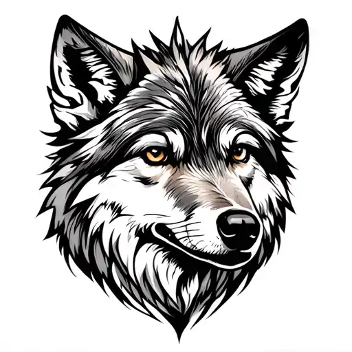 American Traditional Coyote
