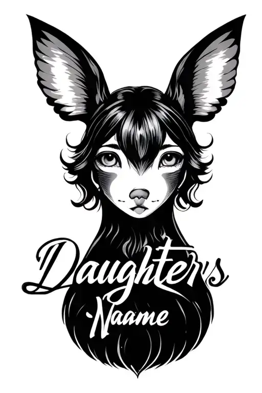 Daughters Name In One Image Forming
