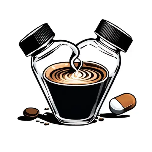 2 Pills In A Bottle One Pill Says Vegas The Other Says Coffee