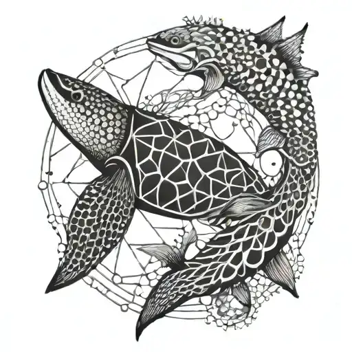 Geometric Sea Life Dot Work