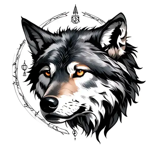 Libra Zodiac Sign And Wolf