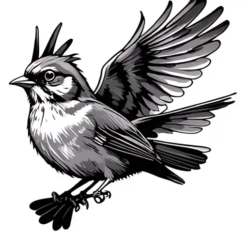 Sparrow Flying
