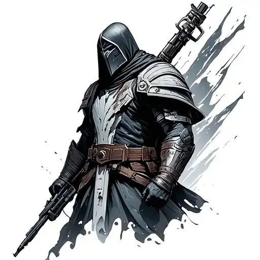 Cayde From The Game Destiny 2 In A Japanese Marble Style