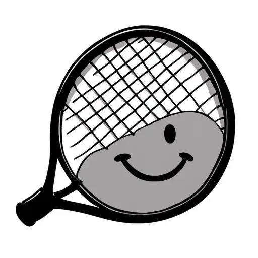 Tennis Racket And Smiley Face
