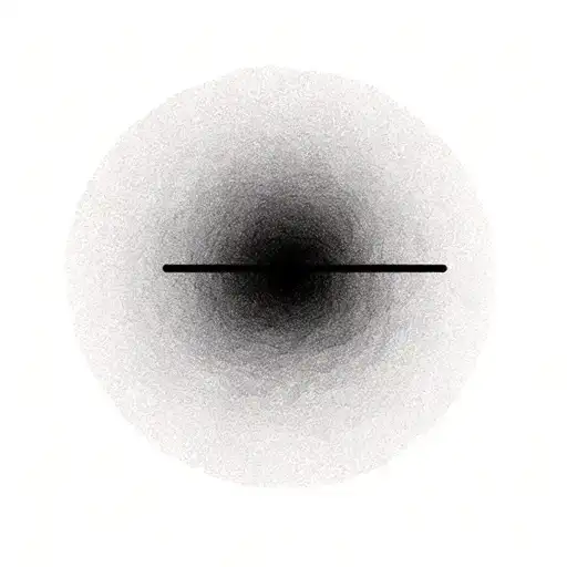 One Minimal Little Black Tatoo Of One Dot Above An Horizontal Straight Line