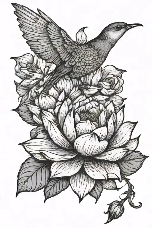Lotus Bird Rose