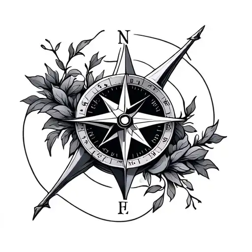 Compass With Vines Wrapped
