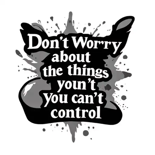 Don't Worry About Things You Can't Control