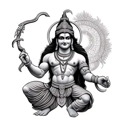 Lord Hanuman As Worrior