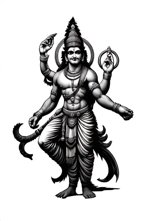 Lord Hanuman As Worrior