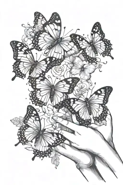 Butterflies Going Up Hands