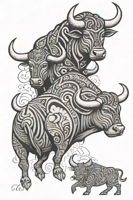 Polynesian Bull With Date 29 04 2017 And 29 04 2020 Integrated