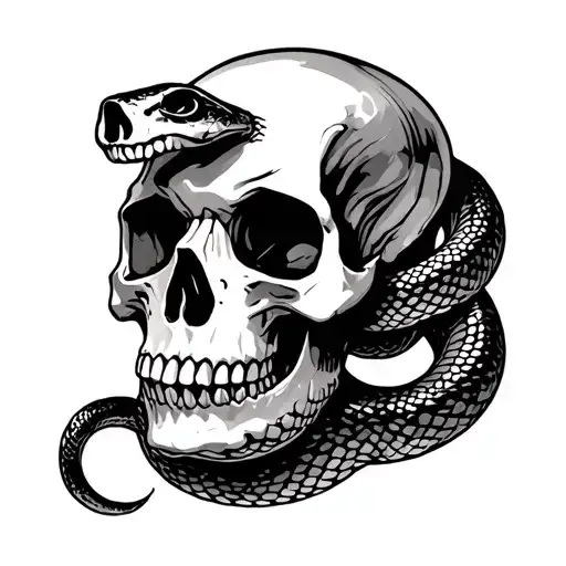 Skull And Snake