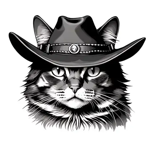 Cat With Cowboy Hat