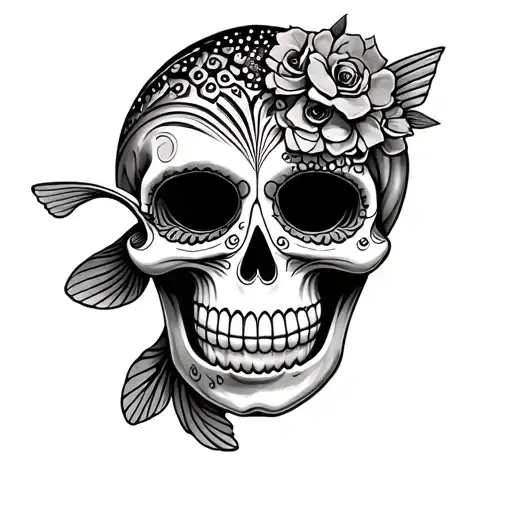 Half Rainbow Trout Half Smallmouth Bass Sugar Skull