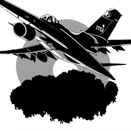 Kc-135 Refueling Fighter Jet In Sunset