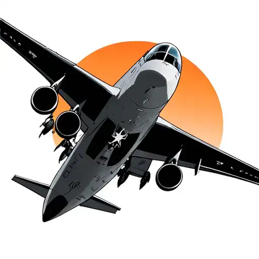 Kc-135 Refueling A Fighter Jet In Sunset Sky