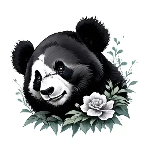 Panda Chest Tattoo Design