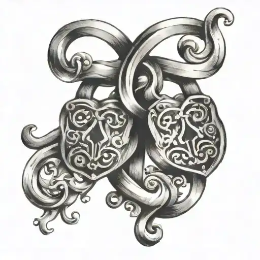 2 Locks Together Symbolizing Love