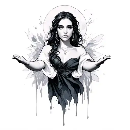 Woman With Open Hands