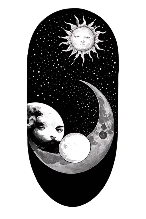 Sun And Moon Surrounded