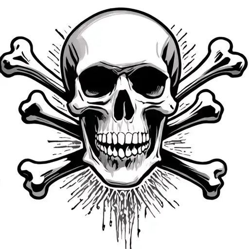 Crossbones Memorial Tat In Honor Of My Brother Who Past