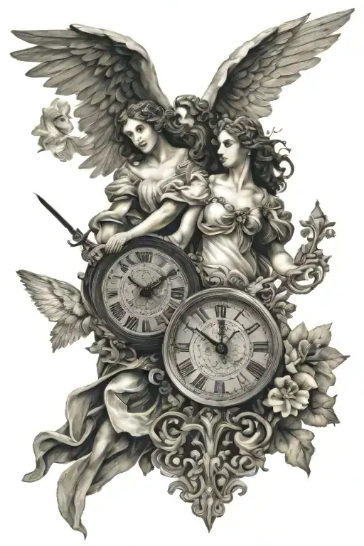 Renaissance Angels And Time