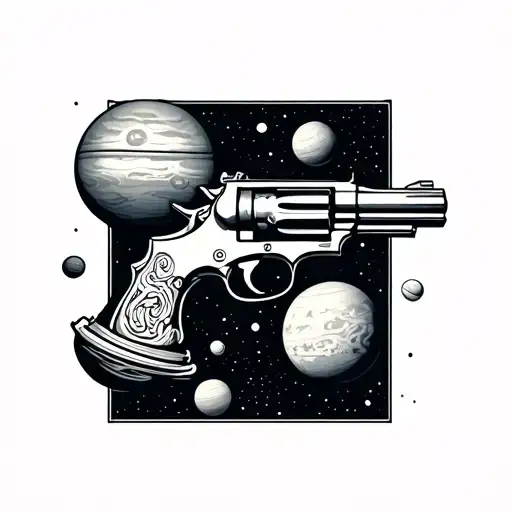 A Revolver Gun With Planets