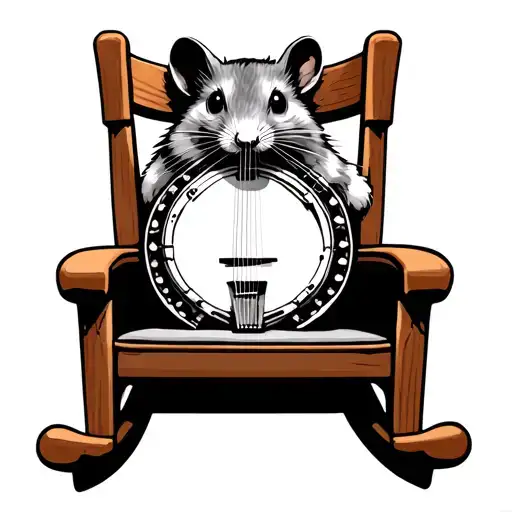 Opposum Hillbilly Rocking Chair Banjo Overalls Banjo