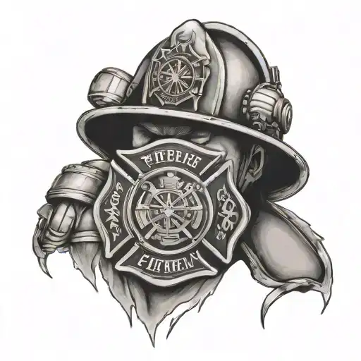 Firefighter And Ems Black And Grey