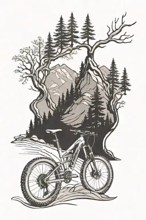 Forest Mountain Bike Trail Winding