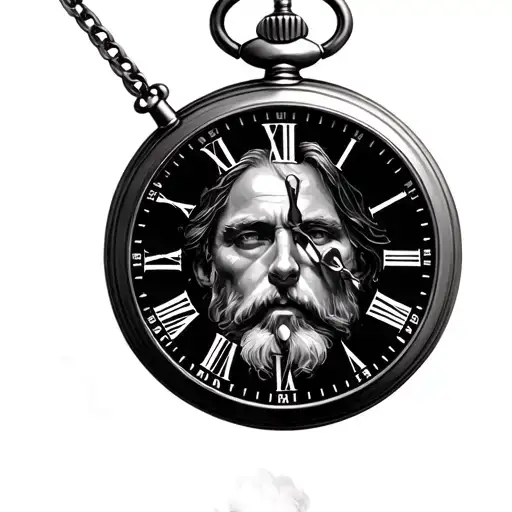 Pocket Watch In Realistic Portrait