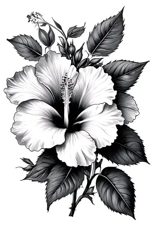 Hibiscus And Rose Flower