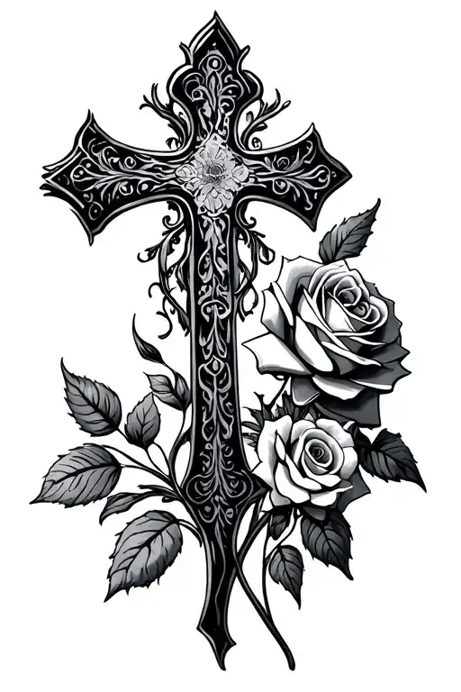 Rose Cross Filagree