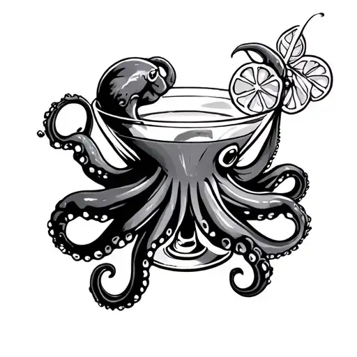 Octopus In A Cocktail