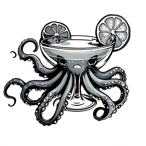 Octopus In A Cocktail