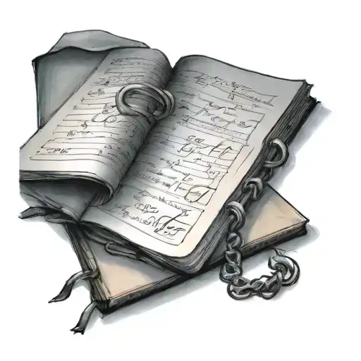 Notes On Notebook Sheets Lying In A Book