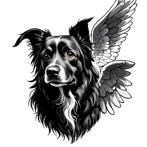 Dog With Angel Wings