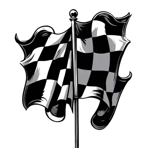 Crossing Checkerd Flags
