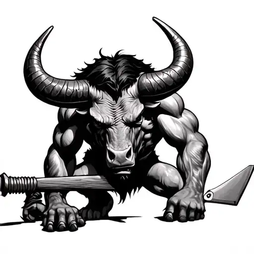 Minotaur With Cleaver