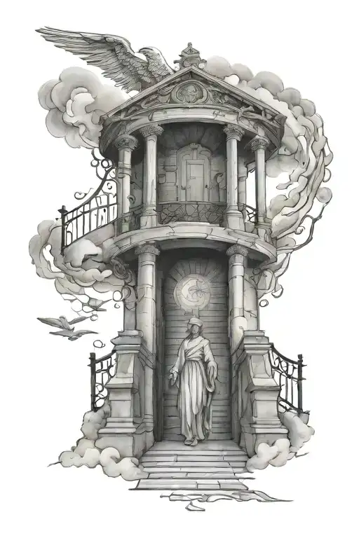 Stairwell To Heaven Gates For My Grandpa Who Past And Was In The Military