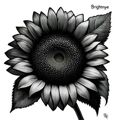 Sunflower With The Name Brightnye