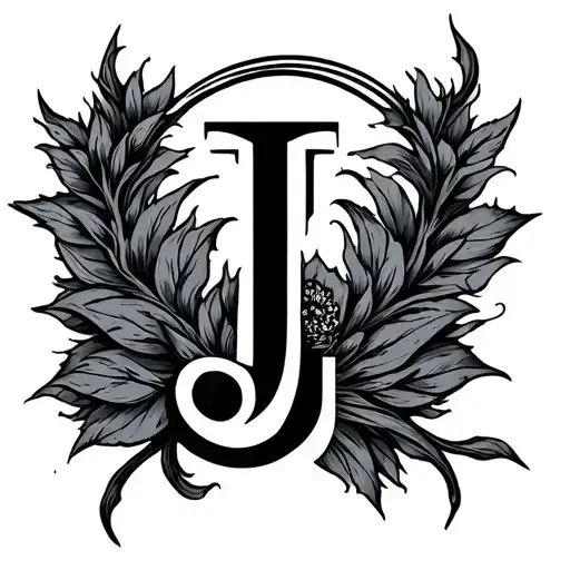 Letter J With Halo