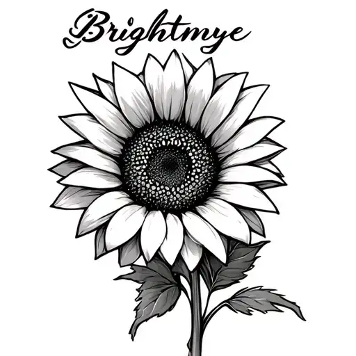 Name Brightnye With Sunflower Attached