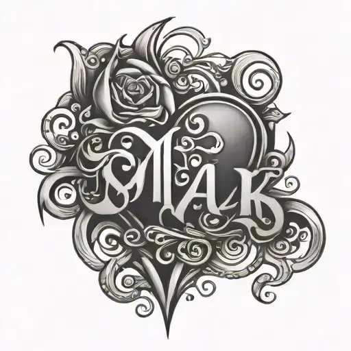 The Word 'Mak' W Heart