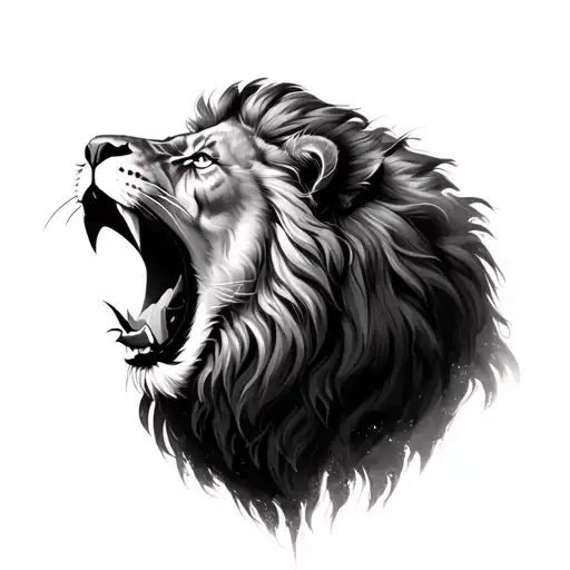 Realistic Lion Roaring