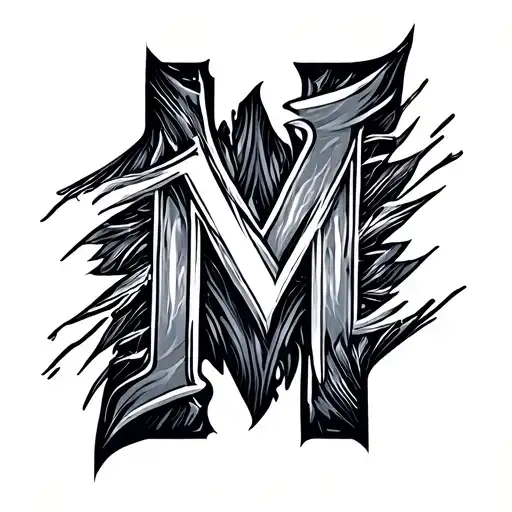 Vertical Innovative Letters M