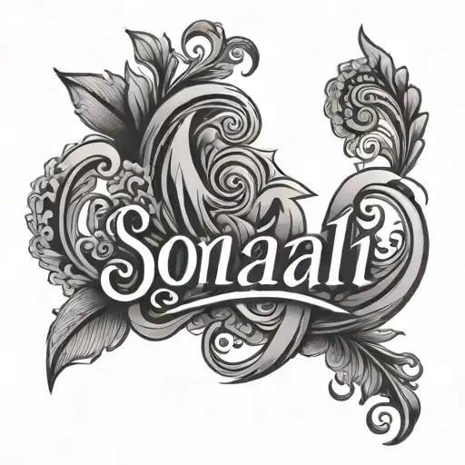 Sonali Name Tattoo Design